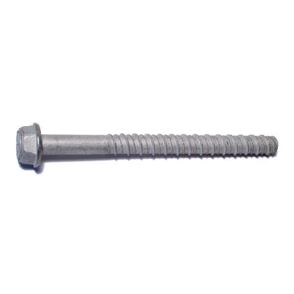 Red Head Tapcon Concrete Screw, 1/2" Dia., Hex, 6 in L, Steel Zinc Plated, 20 PK 50088